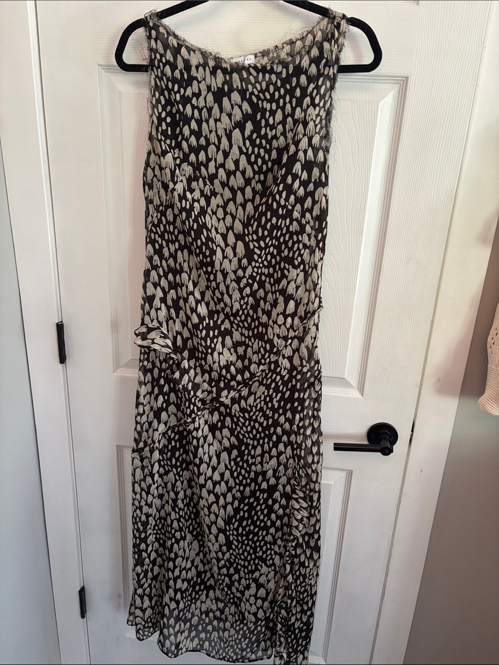 Topshop Black and White Printed Maxi Dress